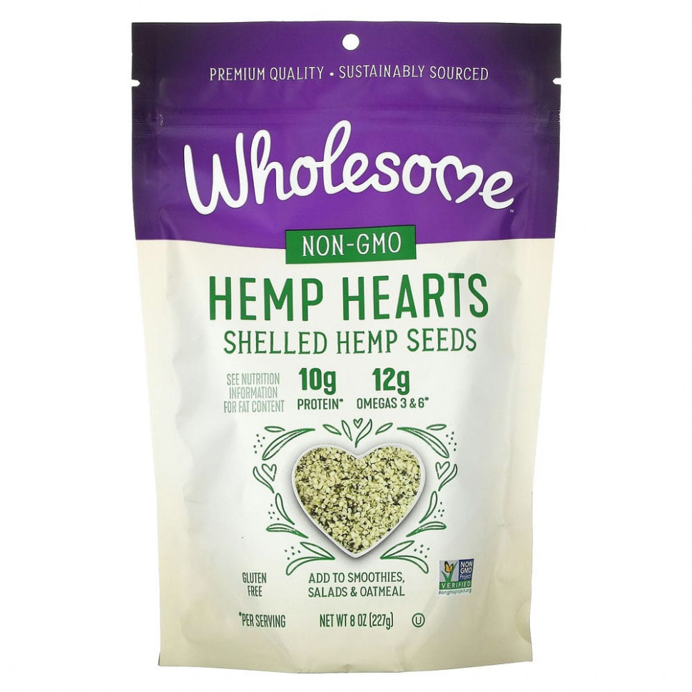   Wholesome Sweeteners, Hemp Hearts,    , 227  (8 )    -     -,    