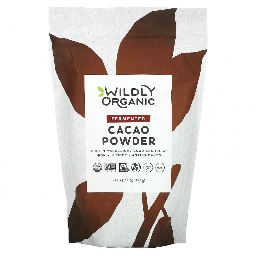   Wildly Organic, Cacao Powder, Fermented, 16 oz (454 g)    -     -,    