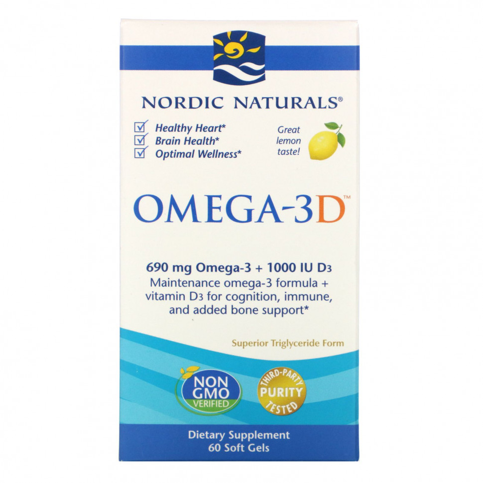   Nordic Naturals, -3D, , 1000 , 60      -     -,    