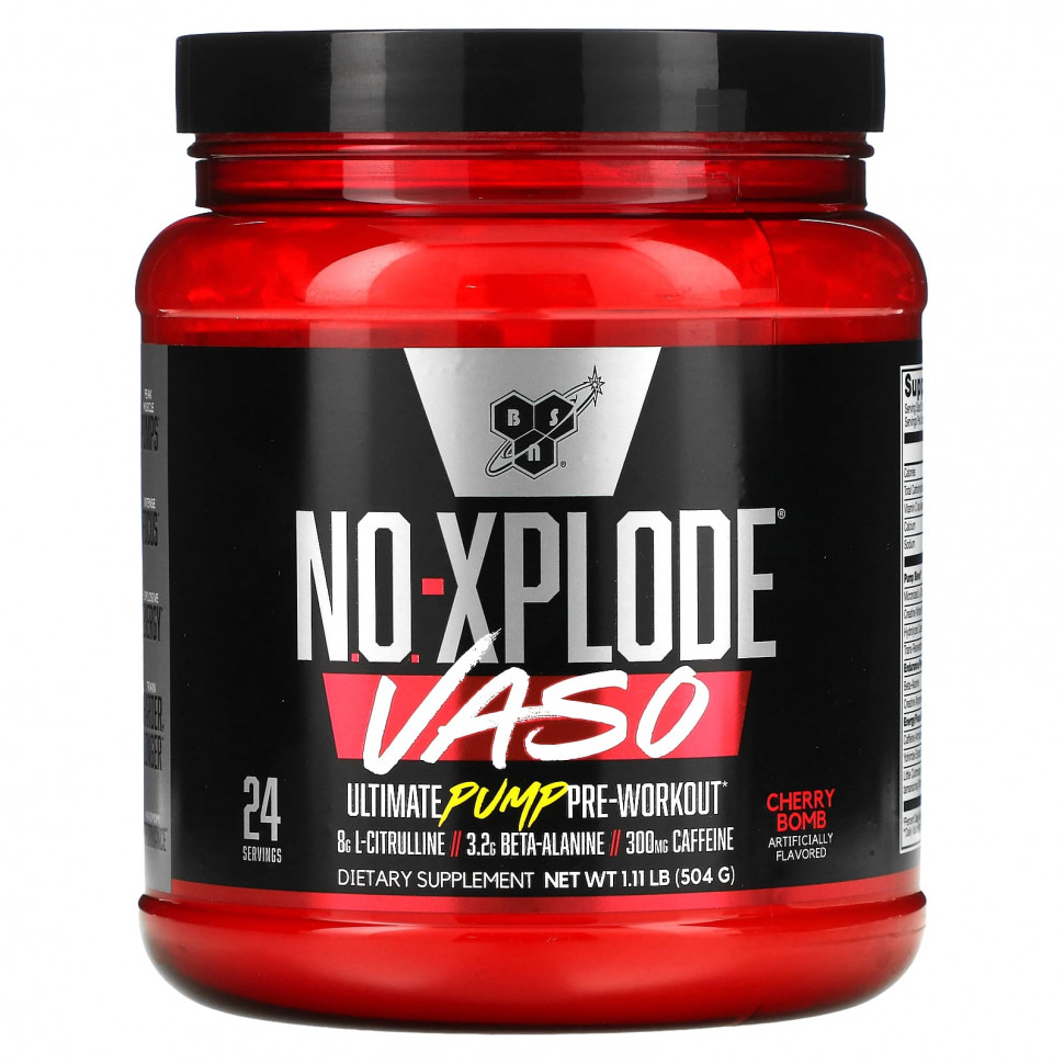   BSN, No-Xplode VASO, Ultimate Pump  , Cherry Bomb, 504  (1,11 )    -     -,    