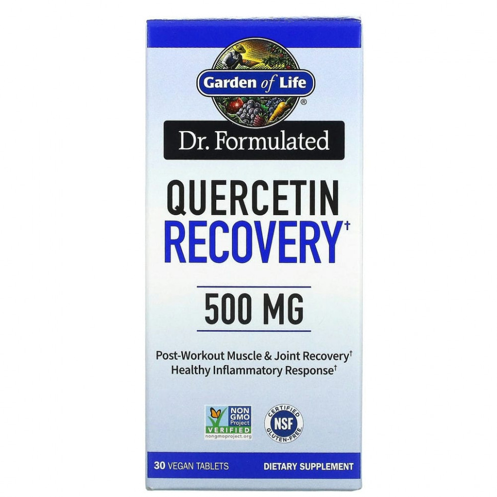   Garden of Life,  Formulated, Quercetin Recovery, 500 , 30      -     -,    