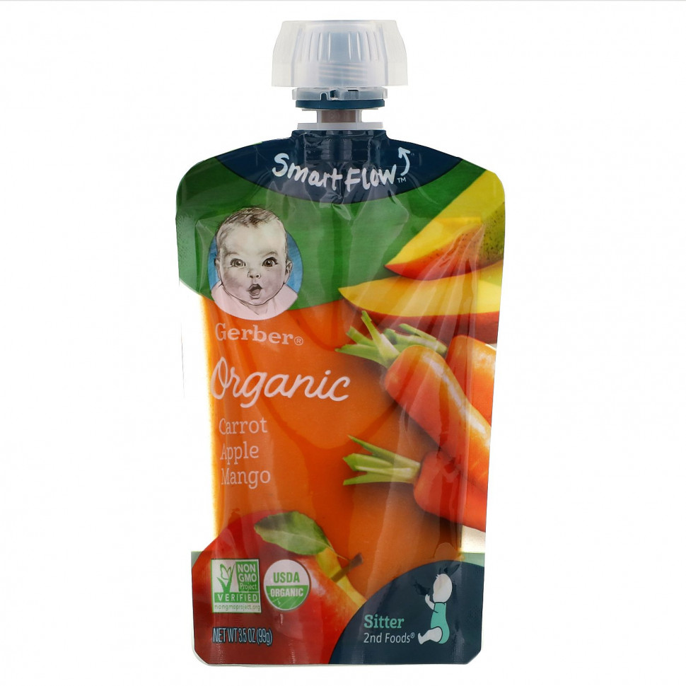   Gerber, Smart Flow, Organic, ,   , 99  (3,5 )    -     -,    