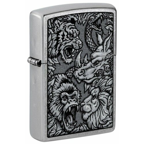  ZIPPO Jungle Design   Street Chrome, /, , 38x13x57 ,  