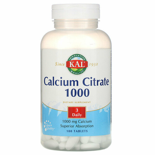   KAL Calcium Citrate ( ) 1000  180    -     -,    