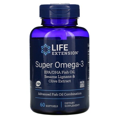    Life Extension Super Omega 3 Epa/Dha Fish oil      , 160 , 60 .   -     -,    