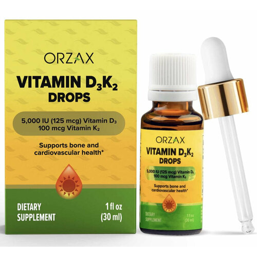   Orzax Vitamin D-3 125  K-2 100  Drops 30    -     -,    