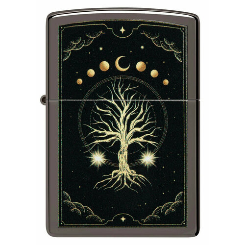    ZIPPO Classic 48636 Mystic Nature Design   Black Ice -  ,  