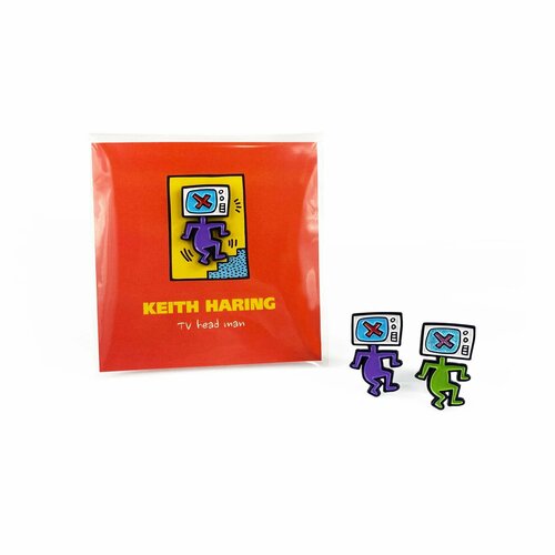     / Little Pins / Keith Haring - TV Head Man /  /    -     -,    