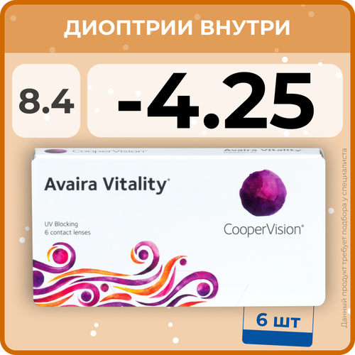     CooperVision Avaira Vitality, 6 ., R 8,4, D -4,25, , 1 .   -     -,    