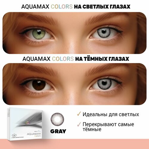     Pegavision Aquamax Colors, 2 ., R 8,6, D -6, gray, 1 .   -     -,    