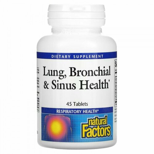   Natural Factors, Lung, Bronchial & Sinus Health, 45 Tablets   -     -,    