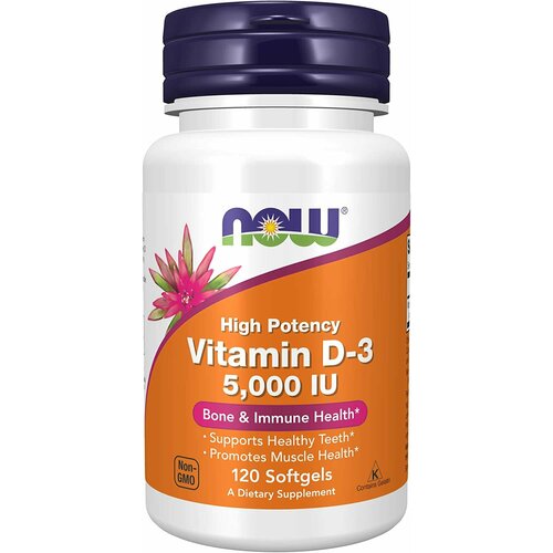   NOW Vitamin D3 5000 IU 120  (   D3)   -     -,    