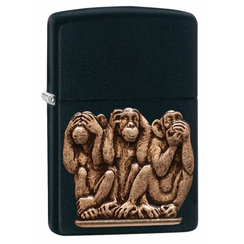      ZIPPO 29409 Three Monkeys   Black Matte -     -     -,    