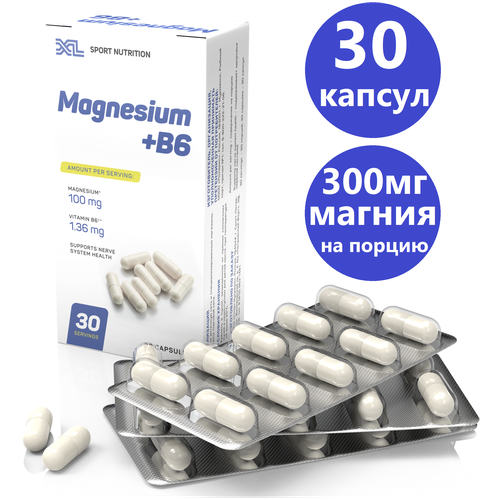    6 XL Magnesium + B6,     6, 30    -     -,    