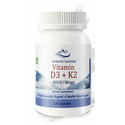    , Norway Nature, Vitamin D-3 5 000 IU + K2, 120 ,   -     -,    