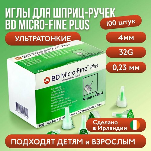     - BD Micro-Fine Plus, 4  (32G), 100    -     -,    