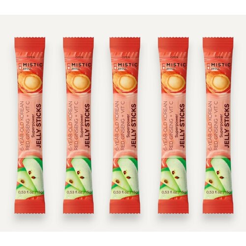   MISTIC 6-YEAR OLD KOREAN RED GINSENG+VIT C SUPERPOWER JELLY STICKS     6-          5*15   -     -,    