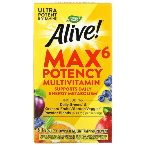   Alive! Max6 Potency ( ) Daily Multivitamin, 160 , 90 .   -     -,    