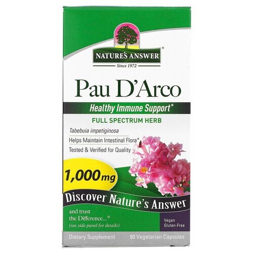   Nature's Answer Pau D'Arco 1000mg 90     -     -,    