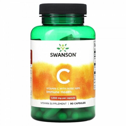   Swanson Vitamin C Rose Hips 1000mg 90 caps/       -     -,    