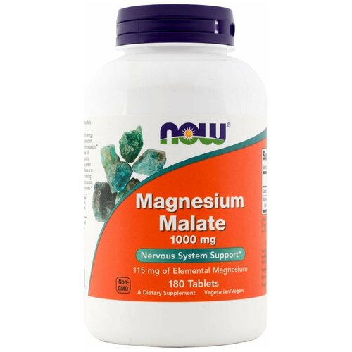   NOW Magnesium Malate 1000 mg 180 tabs   -     -,    