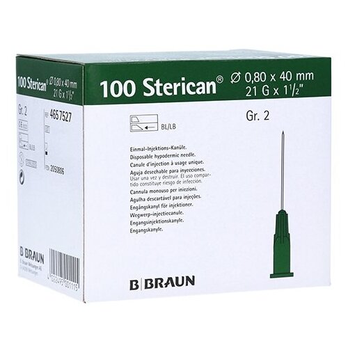     B. Braun Sterican, 40  x 0.8 , : 21G, 100 .   -     -,    