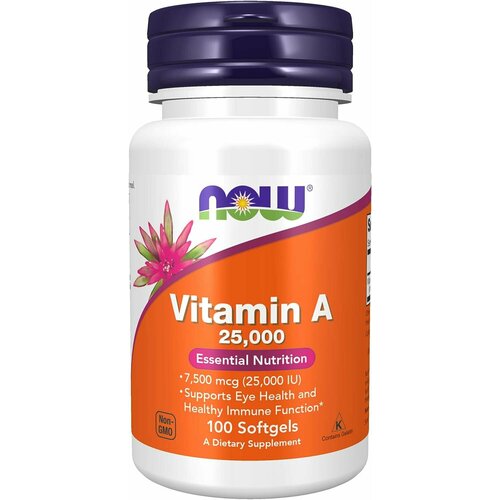   NOW Vitamin A 25000 IU 100    -     -,    