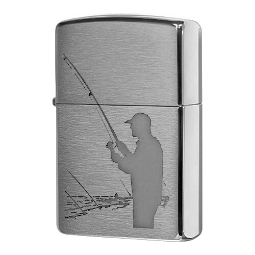      ZIPPO 200 Fisherman   Brushed Chrome -    -     -,    