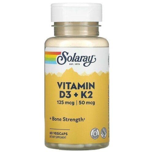   Solaray Vitamin D3 + K2 60     -     -,    