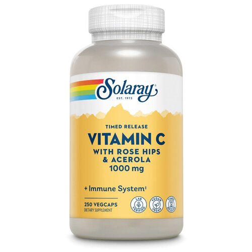    Solaray Vitamin C Timed Release with Rose Hips & Acerola, 360 , 1000 , 250 .   -     -,    