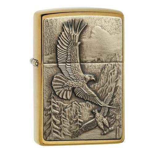      ZIPPO Eagles,   Brushed Brass, /, , , 38x13x57    -     -,    