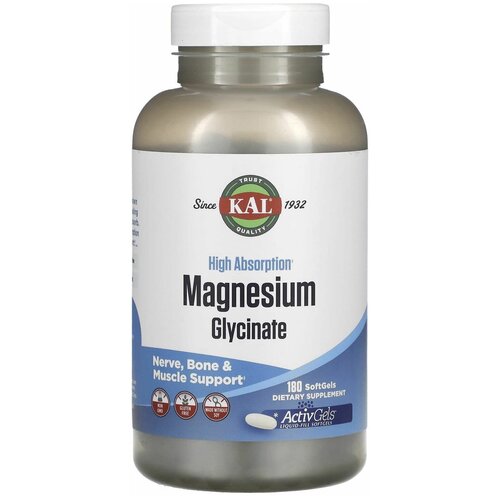   KAL Magnesium Glycinate,  , 180      -     -,    