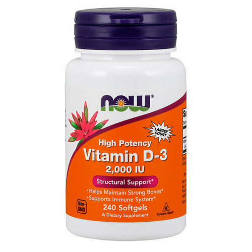   NOW Vitamin D3 2000  240 softgel   -     -,    