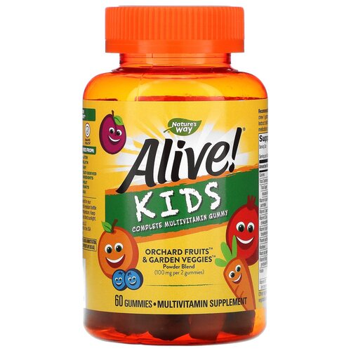    Nature's Way Alive! Kids Multivitamin Gummy, 200 , 200 , 60 .   -     -,    