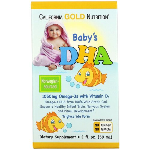   California Gold Nutrition Baby's DHA Omega-3 with vitamin D3 ., 59 , 270    -     -,    