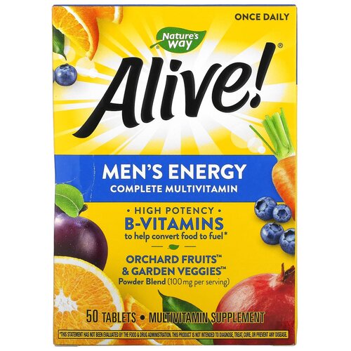    Nature's Way Alive! Men's Energy Complete Multivitamin, 140 , 140 , 50 .   -     -,    