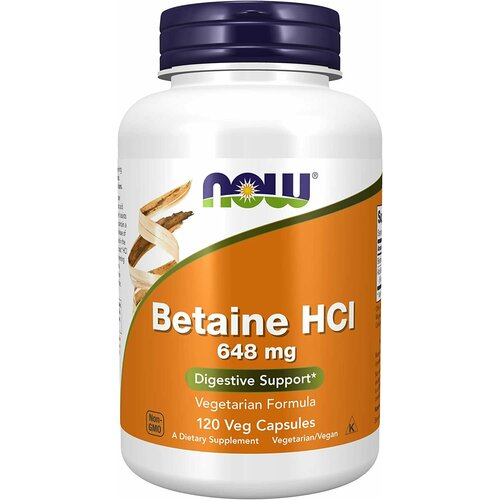   NOW Betaine HCI 648 mg 120 caps /    648  120    -     -,    