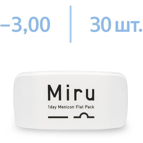     Menicon Miru 1 day Flat Pack, 30 ., R 8,6, D -3, 1 .   -     -,    