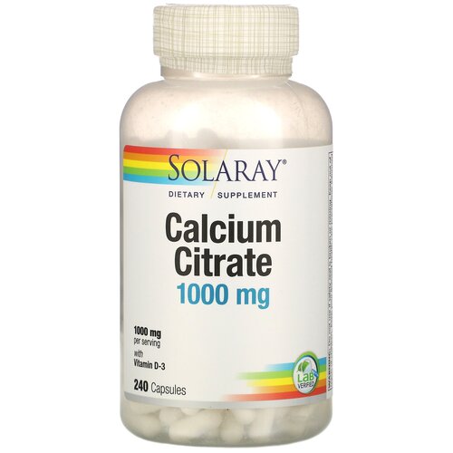   Solaray - Calcium Citrate with Vitamin D-3 1000  (240 ) -             -     -,    