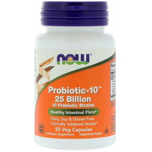   Probiotic-10, 25 , 50  , NOW Foods   -     -,    