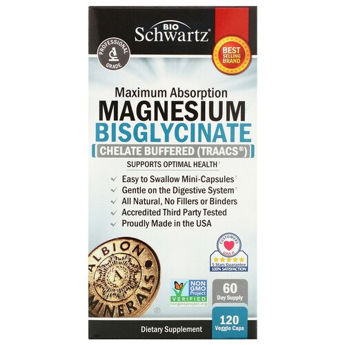   BioSchwartz Maximum Absorption Magnesium Bisglycinate (    ) 120 -   -     -,    