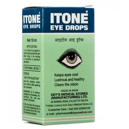    Dey's Medical Stores (Mfg.) Limited Itone eye drops, 20 , 10 , 10    -     -,    