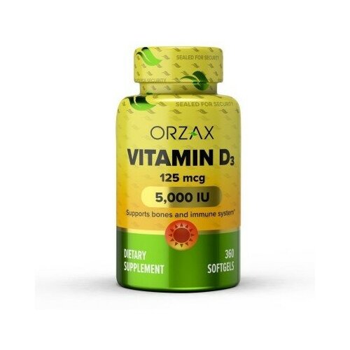    3 (Vitamin D3) 5000 , ORZAX, 360    -     -,    