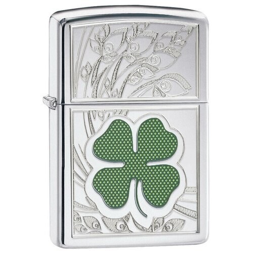      ZIPPO 24699 Shamrock Design   High Polish Chrome -    -     -,    