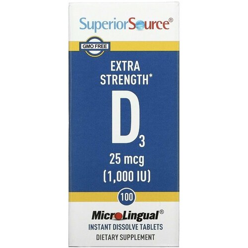   Superior Source,  D3    , 25  (1000 ), 100   MicroLingual   -     -,    