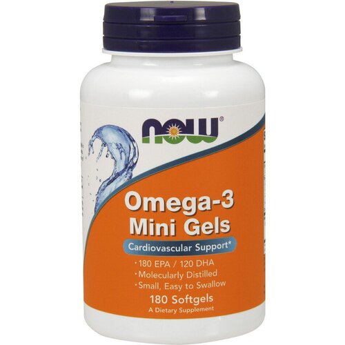   NOW Omega-3 Mini Gels 180  (Now Foods)   -     -,    