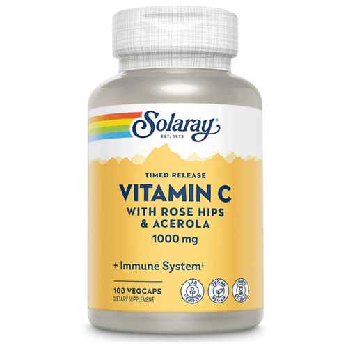    Solaray Vitamin C Timed Release with Rose Hips & Acerola, 160 , 1000 , 100 .   -     -,    