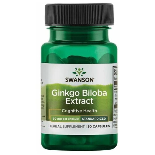   Ginkgo Biloba Extract - Standardized 60 mg 30 Caps   -     -,    