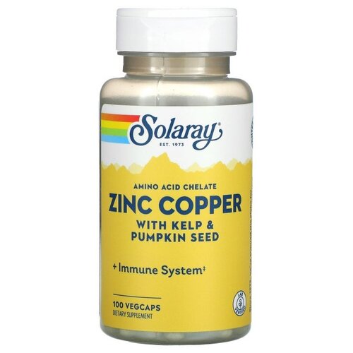    Solaray Zinc Copper with Kelp & Pumpkin Seed, 90 , 100 .   -     -,    