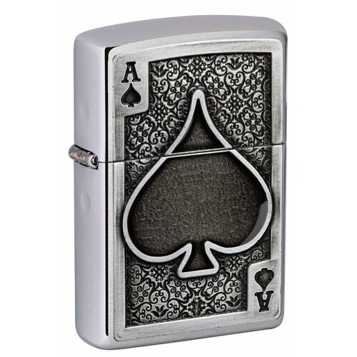  ZIPPO Ace Of Spades   Brushed Chrome, /, , 38x13x57 ,  